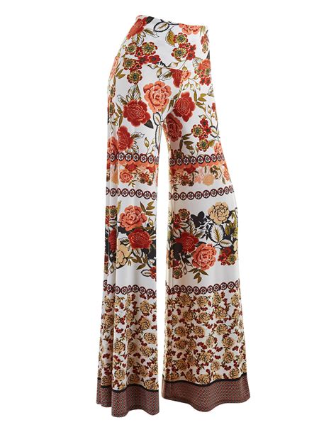 Print Floral Pattern Wide Leg Palazzo Pants