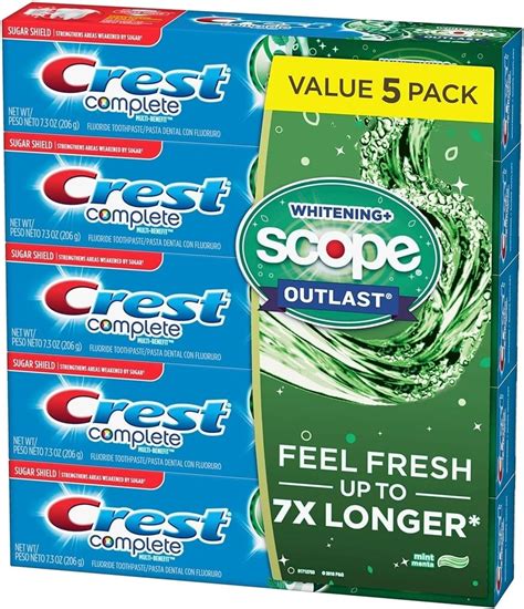 amazoncom crest complete toothpaste  scope advanced active foam