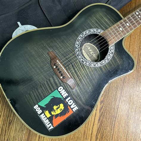 Aria Amb 35 Electric Acoustic Guitar Black W Bag For Parts Repair Free Shipping Ebay