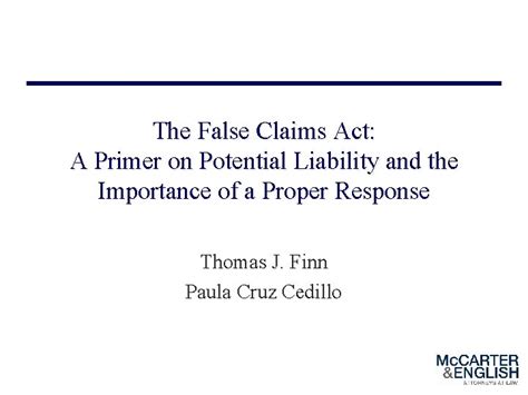 The False Claims Act A Primer On Potential