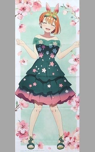 駿河屋 [新品] 中野四葉 描き下ろしイラスト 桜ドレスver 等身大タペストリー 「五等分の花嫁」（タペストリー）