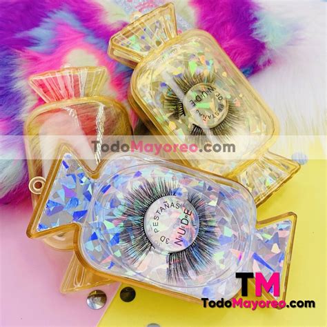 Pestañas 3D Estuche Caramelo Dorado Nude New A12 Fabricantes por mayoreo M4249 TodoMayoreo