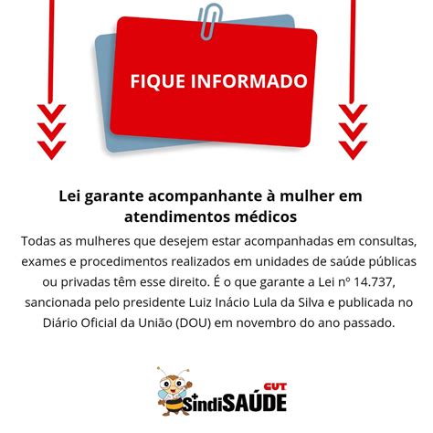 Lei Garante Acompanhante à Mulher Em Atendimentos Médicos SindiSaúde