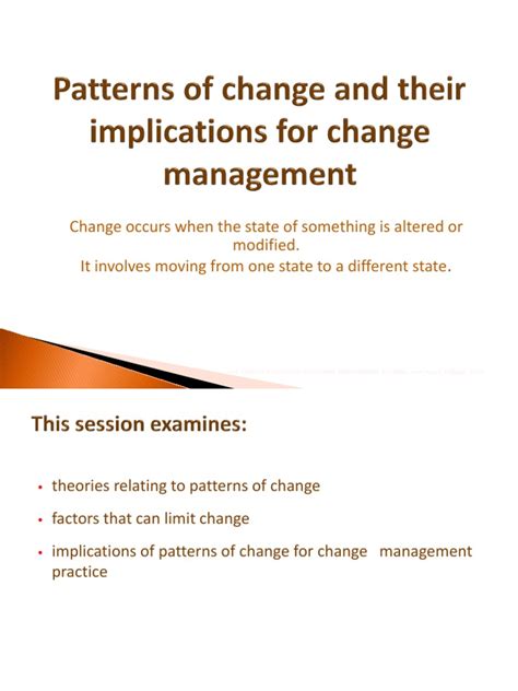 Navigating Patterns of Change: A Framework for Understanding ...