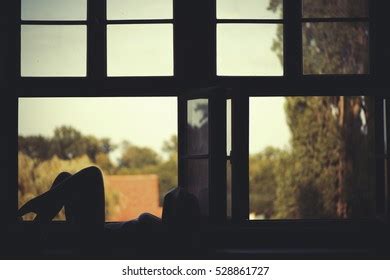 Beautiful Naked Woman Sitting On Window Stock Photo Shutterstock