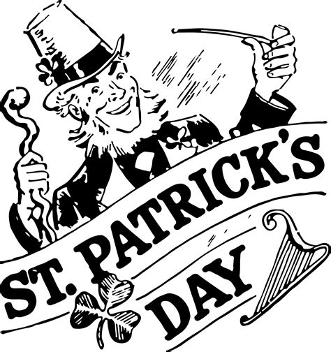 Collection 93 Images St Patricks Day Clip Art Black And White Superb