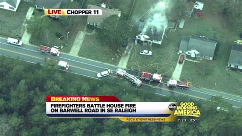 Firefighters Battle House Fire In Raleigh Abc11 Raleigh Durham