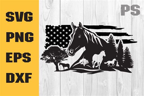 Us Horse Scene Svg Us Horse Svg Graphic By Ilukkystore · Creative Fabrica