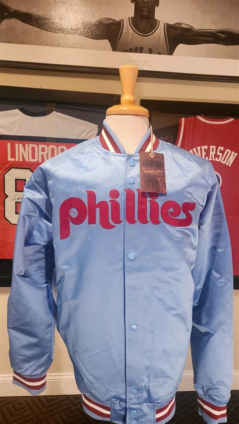 Philadelphia Phillies Powder Blue Mitchell And Ness Jacket New Etsy