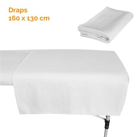 Set De Draps Pour Table De Massage Flanelle Blanc