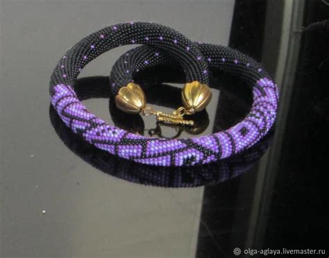 Жгут-колье из бисера Геометрические узоры (2 варианта) в интернет ...