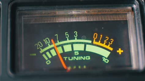 Indicador De La Se Al Anal Gica Con La Flecha Metro De La Se Al Audio En Decibelios Almacen De