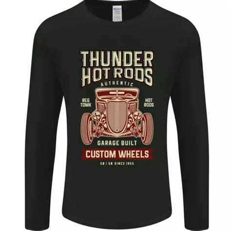 Thunder Hotrods Hot Rod Dragster Car Uomo Manica Lunga T Shirt Eur Picclick It