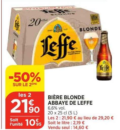 Promo Bière Blonde Abbaye De Leffe chez Atac iCatalogue fr