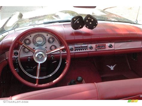 1957 Ford Thunderbird Convertible Flame Red Dashboard Photo #140376983 | GTCarLot.com