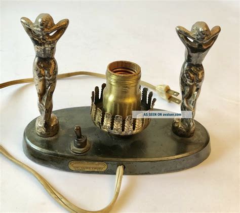 Vintage Art Deco Lamp Nude Naked Lady Desk Lamp