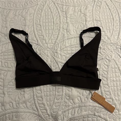 Skims Recycled Swim Plunge Bikini Top Nwt Size Depop