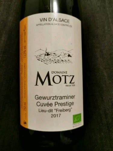 Domaine Motz Cuvée Prestige Lieu dit Freiberg Gewürztraminer Vivino