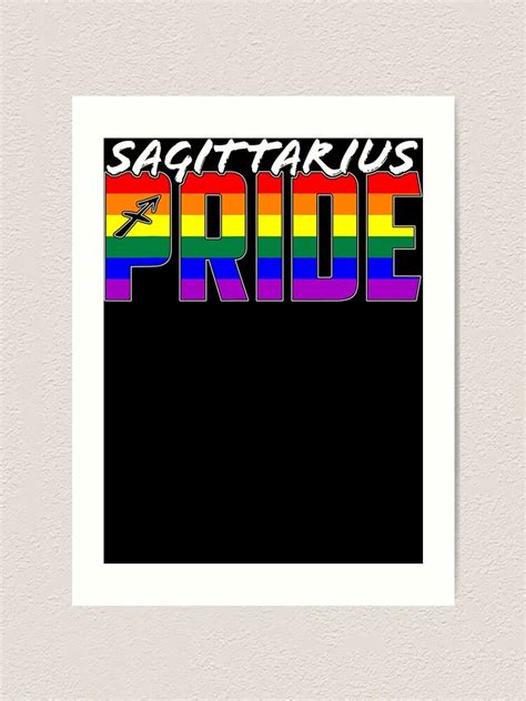Lgbt Gay Sagittarius Pride Flag Zodiac Sign Art Print By Lucnikkipa Redbubble