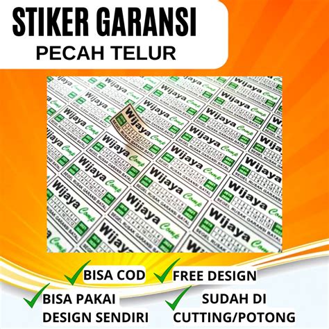 Jual Stiker Pecah Telur Stiker Segel Garansi Produk Stiker Warranty