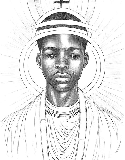 Saint Joseph Mukasa Catholic Coloring Page