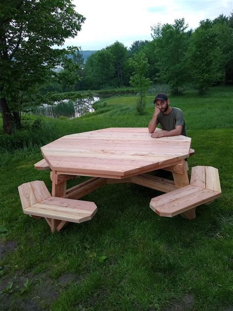 Octagon Picnic Table Plans - Etsy