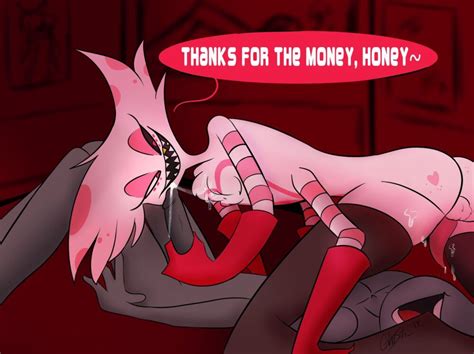 Anon And Angel Dust Hazbin Hotel Blowjob Penis Sex Nude Cum