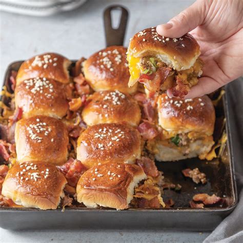 Bacon Cheeseburger Pull Apart Sliders Southern Cast Iron Recipe