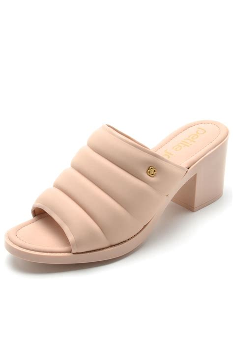 Slip On Tamanco Petite Jolie Liso Nude Compre Agora Dafiti Brasil