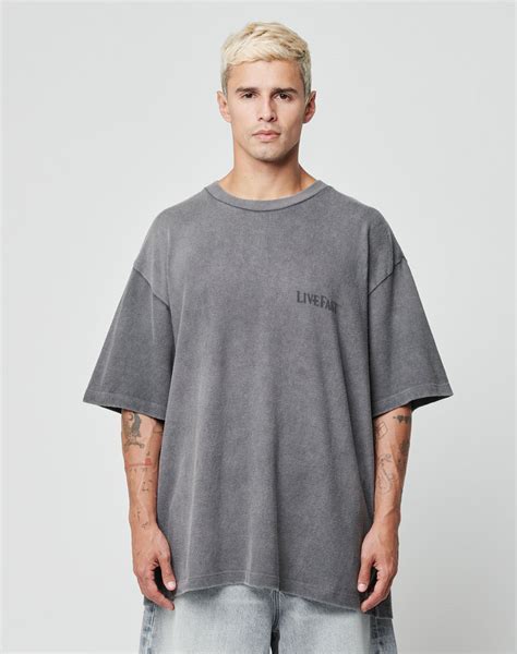 Lfdy Loyal Tee Vintage Grey Buy Online Now Live Fast Die Young