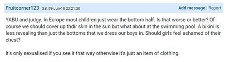 Mumsnet User Says She D Never Put Her Daughter In A Bikini Daily Mail Online