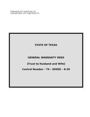 Warranty Deed Trust Doc Template PdfFiller