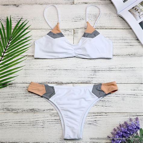Neuheiten 2025 2026 String Bikini Bademode in Weiß Damenmode Günstig Online Kaufen
