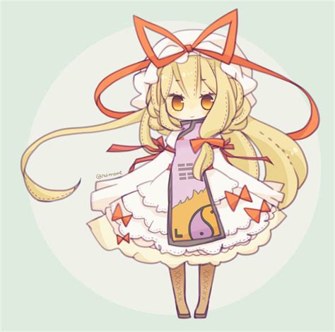 Yaco Nuitnotte Yakumo Yukari Touhou Highres Girl Blonde Hair Boots Bow Brown Boots