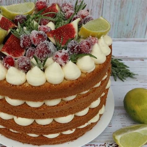 Naked Cake With Chiffon Cake And Lemon Cream Winter Edition