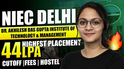 Niecadgitm Delhi Colleg Review 2023 Admission Process Placement Cutoff Fees Hostel🔥