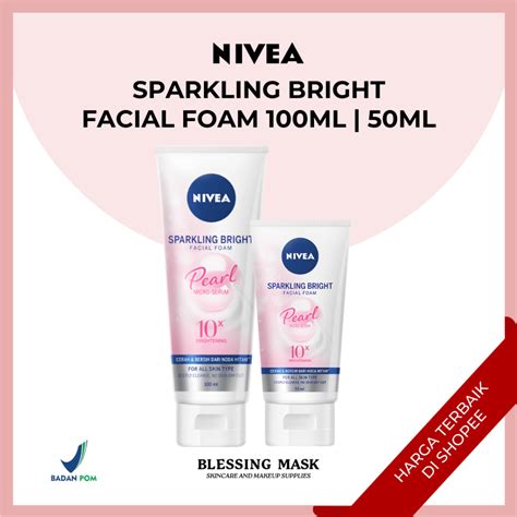 Jual NIVEA Sparkling Bright Whitening Facial Foam 100mL 50mL