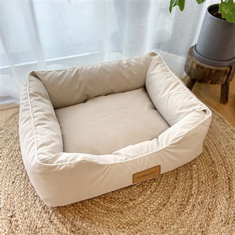 Cotton Down Water Resistant Dog Bed Modern Comfy Beds For Dogs And