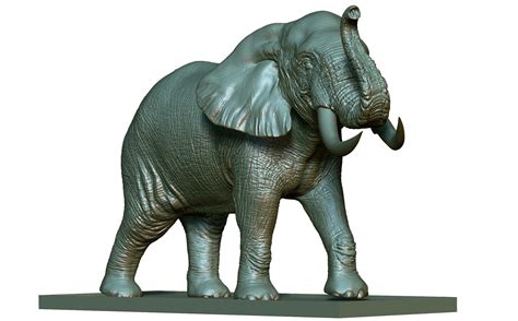 Elefante impresión 3D Modelo 3D 55 obj stl ztl c4d fbx Free3D