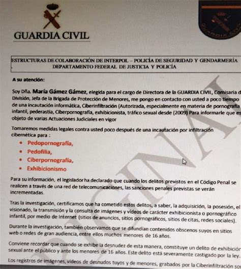 No la Directora General de la Guardia Civil no te escribirá para