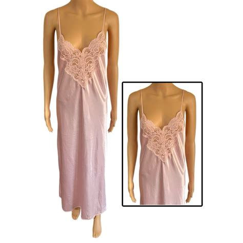 Indulgence Lingerie Dress Satin Lace Slip Size Medium Gem