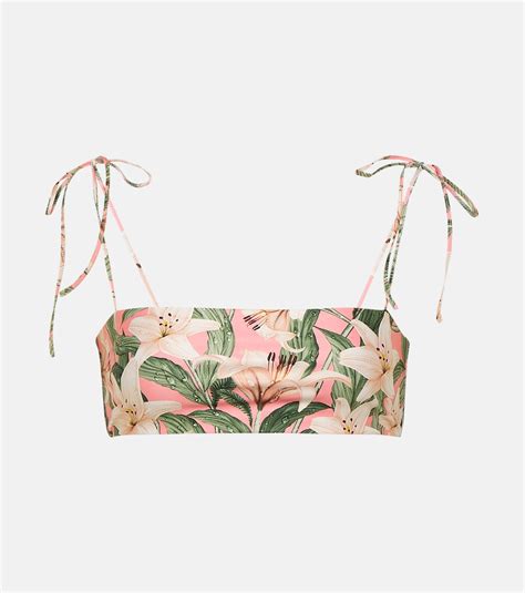 Primavera Floral Bikini Top In Pink Agua By Agua Bendita Mytheresa