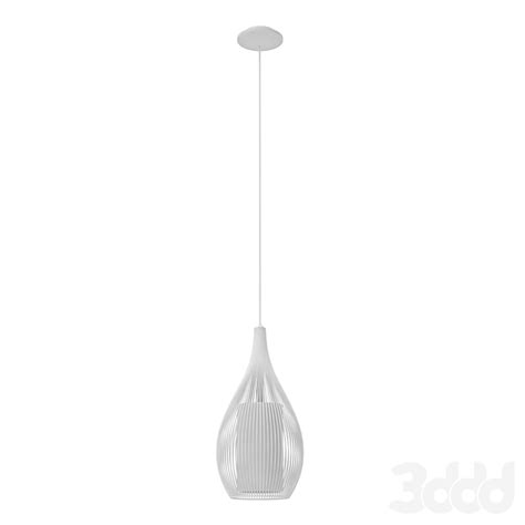 92251 Подвес RAZONI, 1X60W (E27), Ø190, сталь, белый - Подвесной - 3D ...