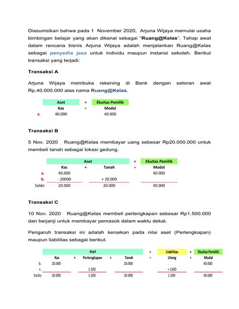 Contoh Persamaan Akuntansi 10
