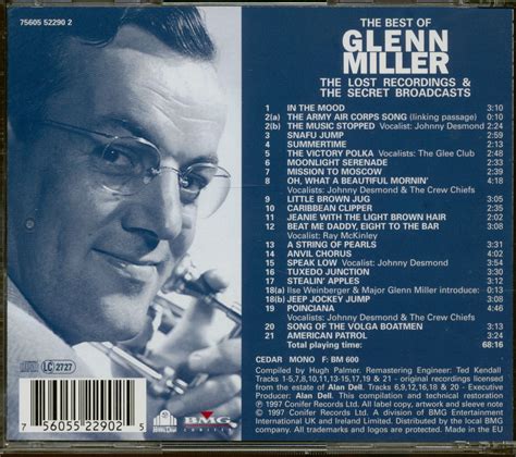 Glenn Miller Cd The Best Of The Lost Recordings And The Secret