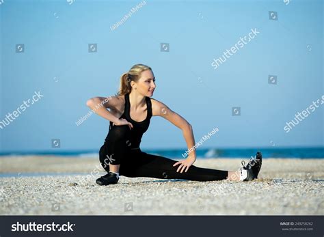 Beautiful Sexy Blonde Girl Playing Sports Stock Photo Shutterstock