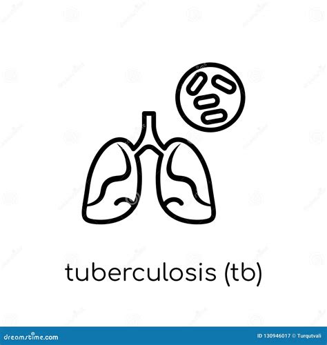 Tuberculosis Tb Icon Trendy Modern Flat Linear Vector Tuberculosis