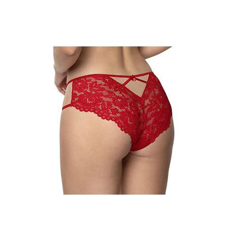 Lingerie F Minine Culotte Rouge En Dentelle Torfi Roza Lingerie