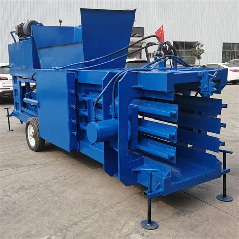 Hydraulic Semi Automatic Straw Baler Wet Dry Alfalfa Horizontal Baling