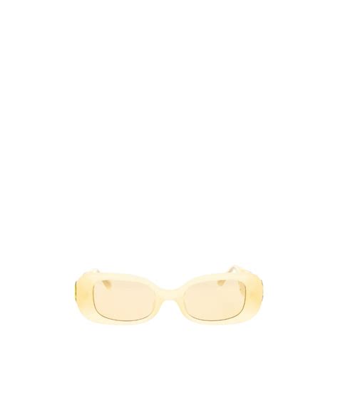 Linda Farrow Logo Sunglasses In Nude ModeSens